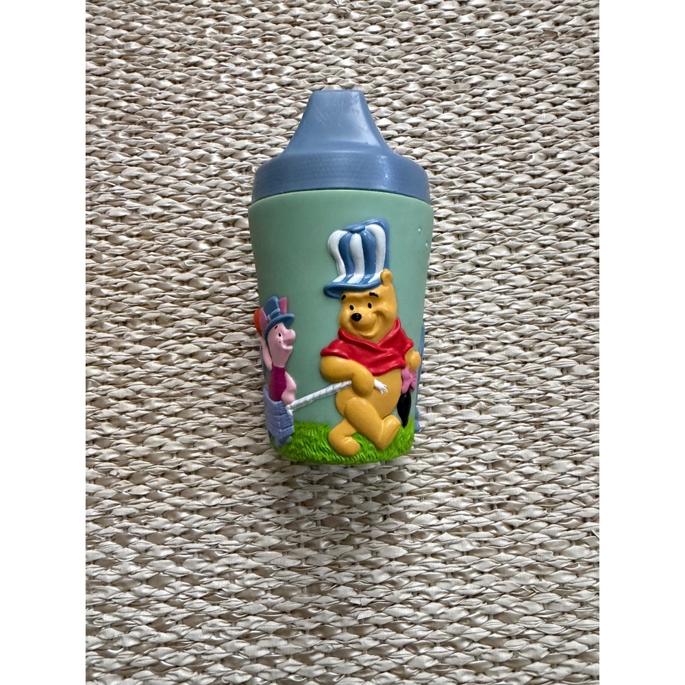 Vintage Disney Winnie the Pooh Tigger Piglet Eeyore Sippy Cup Applause 3D Relief